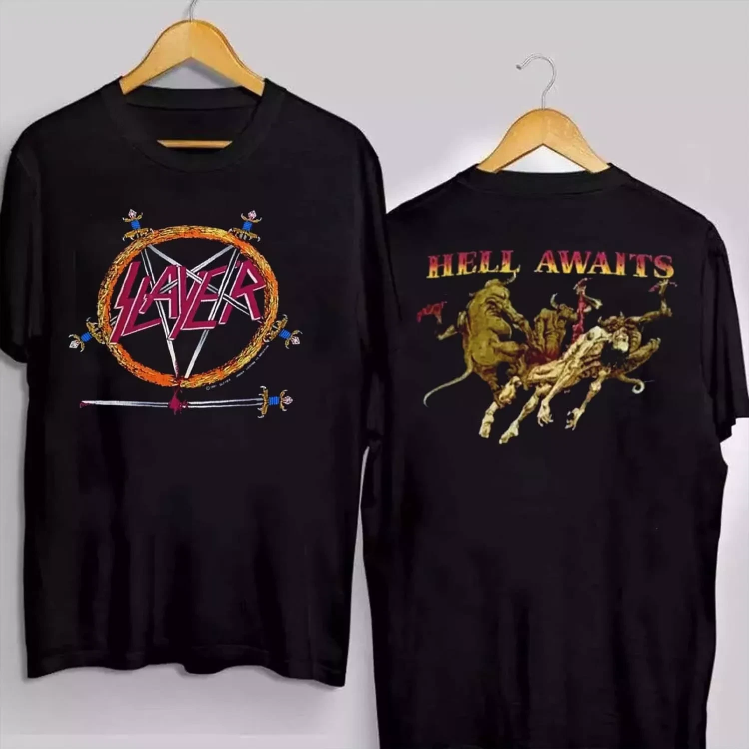 Slayer Hell Awaits Two Sides Unisex T-Shirt