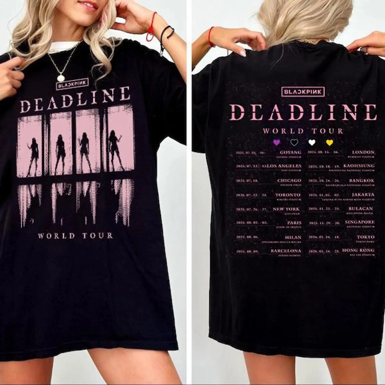 Blackpink Deadline World Tour 2025 Shirt, Kpop Fan Shirt, Music Vintage Y2K T-Shirt