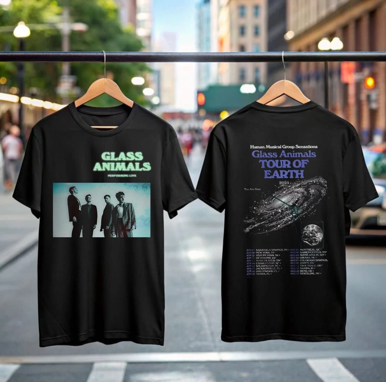 Glass Animals Tour Of Earth 2025 T-Shirt Band Shirt Heat Waves Merch Fan Gift