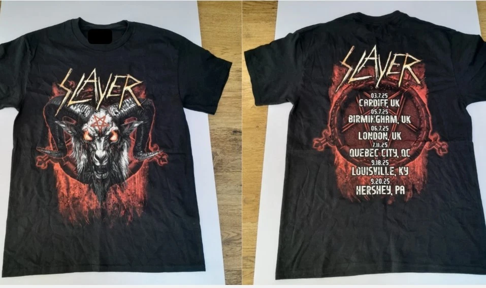 Slayer Tour T-Shirt 2025 Back To The Beginning Reprin Shirt