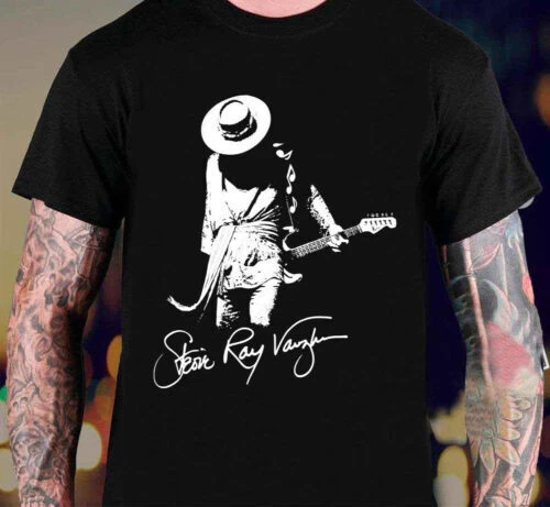 Vintage Stevie Ray Vaughan Star Cotton Black Unisex Shirt Shirt