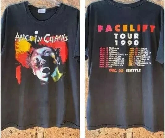 Alice In Chains Facelift 1990 Tour T-Shirt Vintage