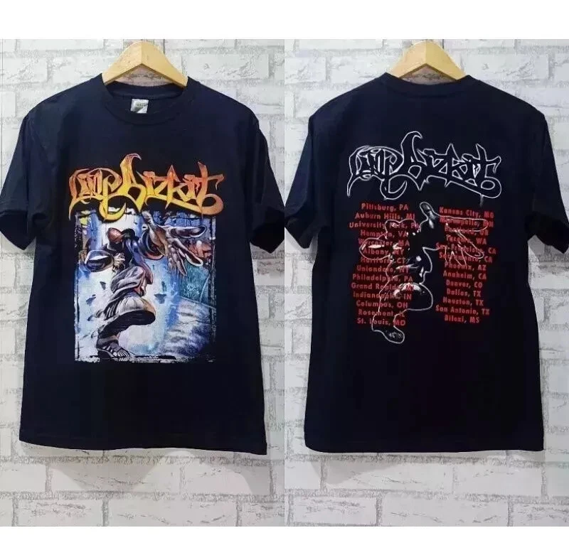 Limp Bizkit Band Tour 2 Side Black Short Sleeve Cotton T-Shirt