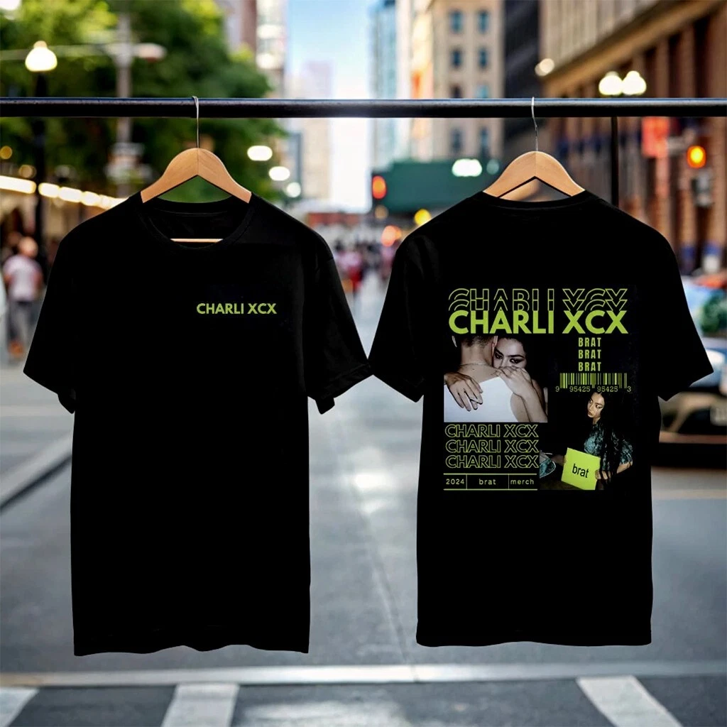 Charli Xcx Brat Tour 2025 Two Sided T-Shirt