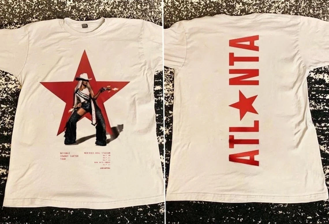 Beyonce Cowboy Carter Tour Atlanta 2025 Unisex T-Shirt Reprint