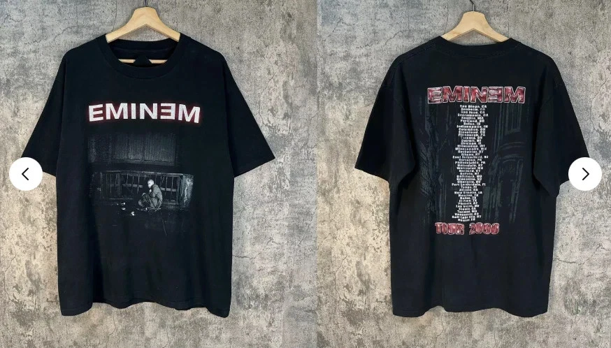 Eminem Concert Tour 2000 Double Sided T-Shirt