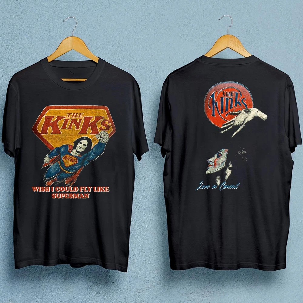 The Kinks Band 2 Sides Tour Black T-Shirt