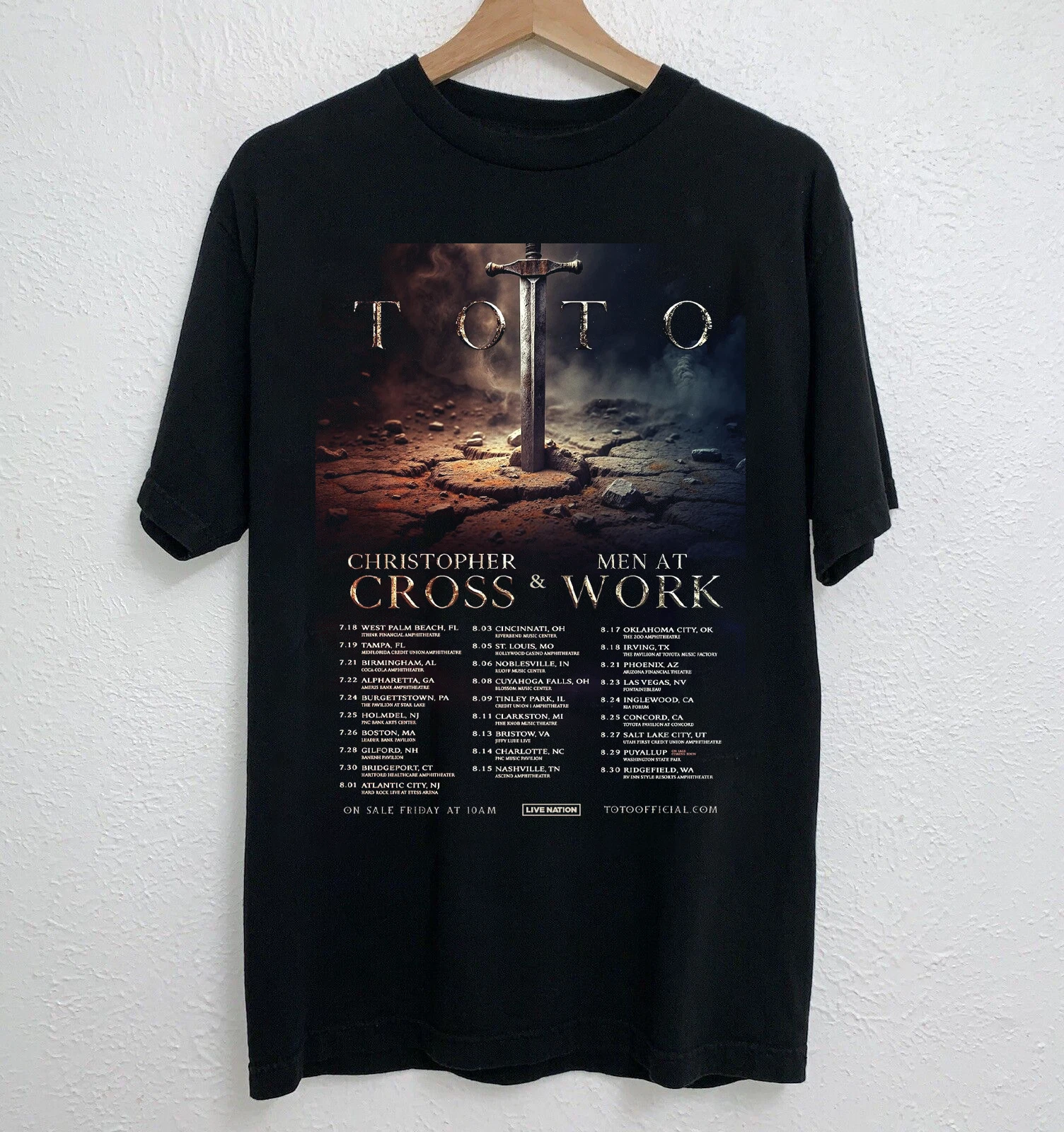 Christopher Cross, And Men At Work Summer 2025 Tour Shirt
