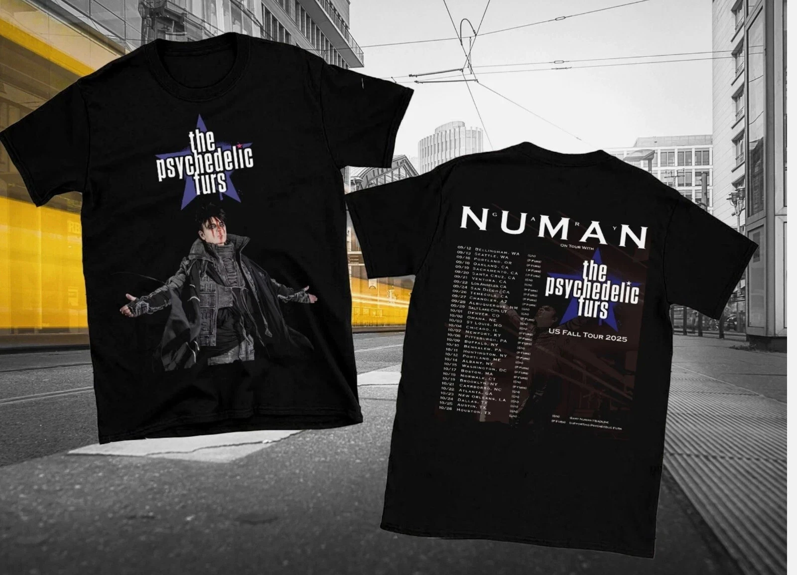 The Psychedelic Furs Gary Numan 2025 Tour Unisex T-Shirt