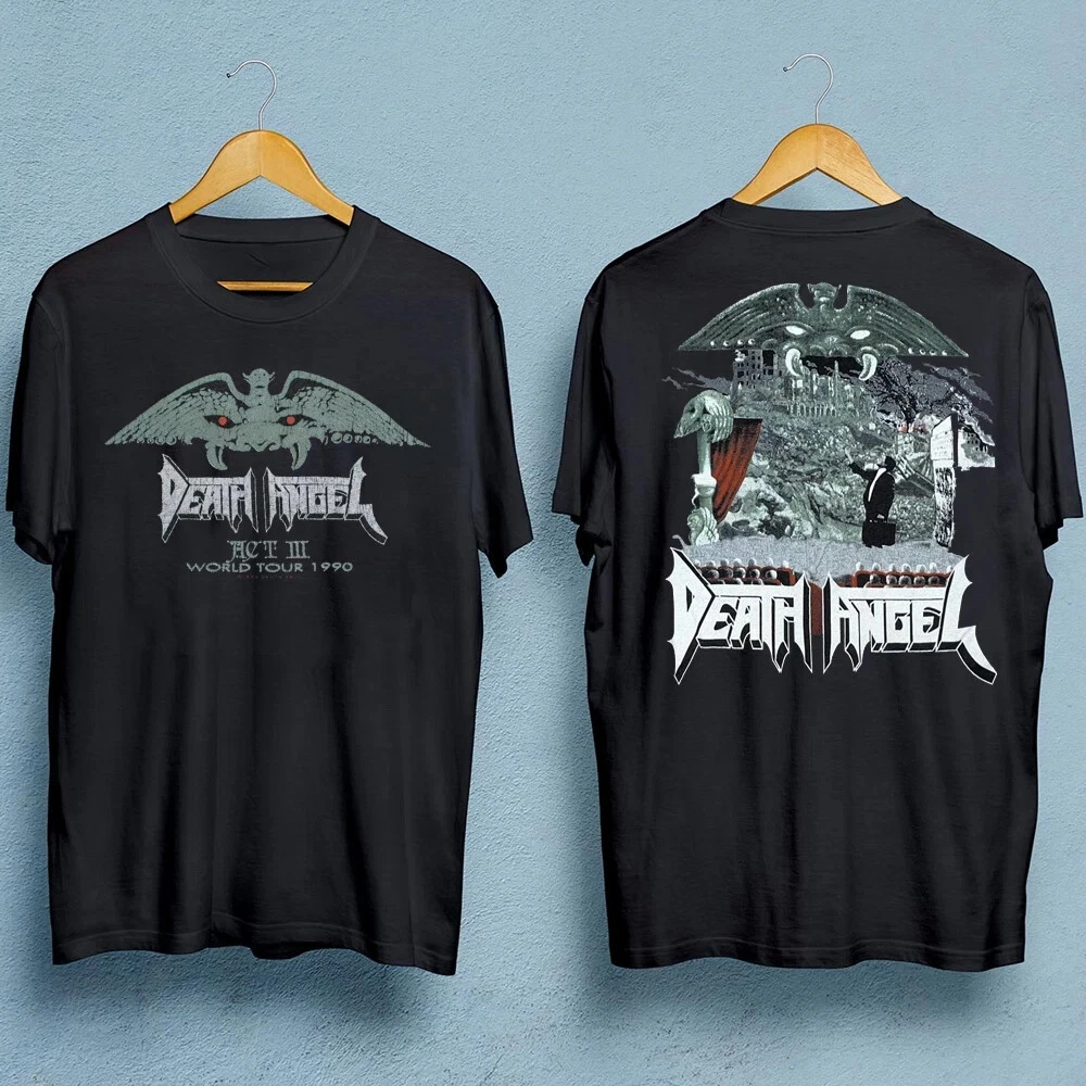 Death Angel Band Tour 2 Sides Vtg Black Unisex T-Shirt
