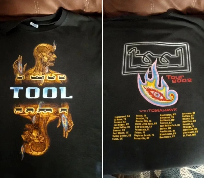 Tool Band Tour 2002 Black Short Sleeve Unisex Shirt