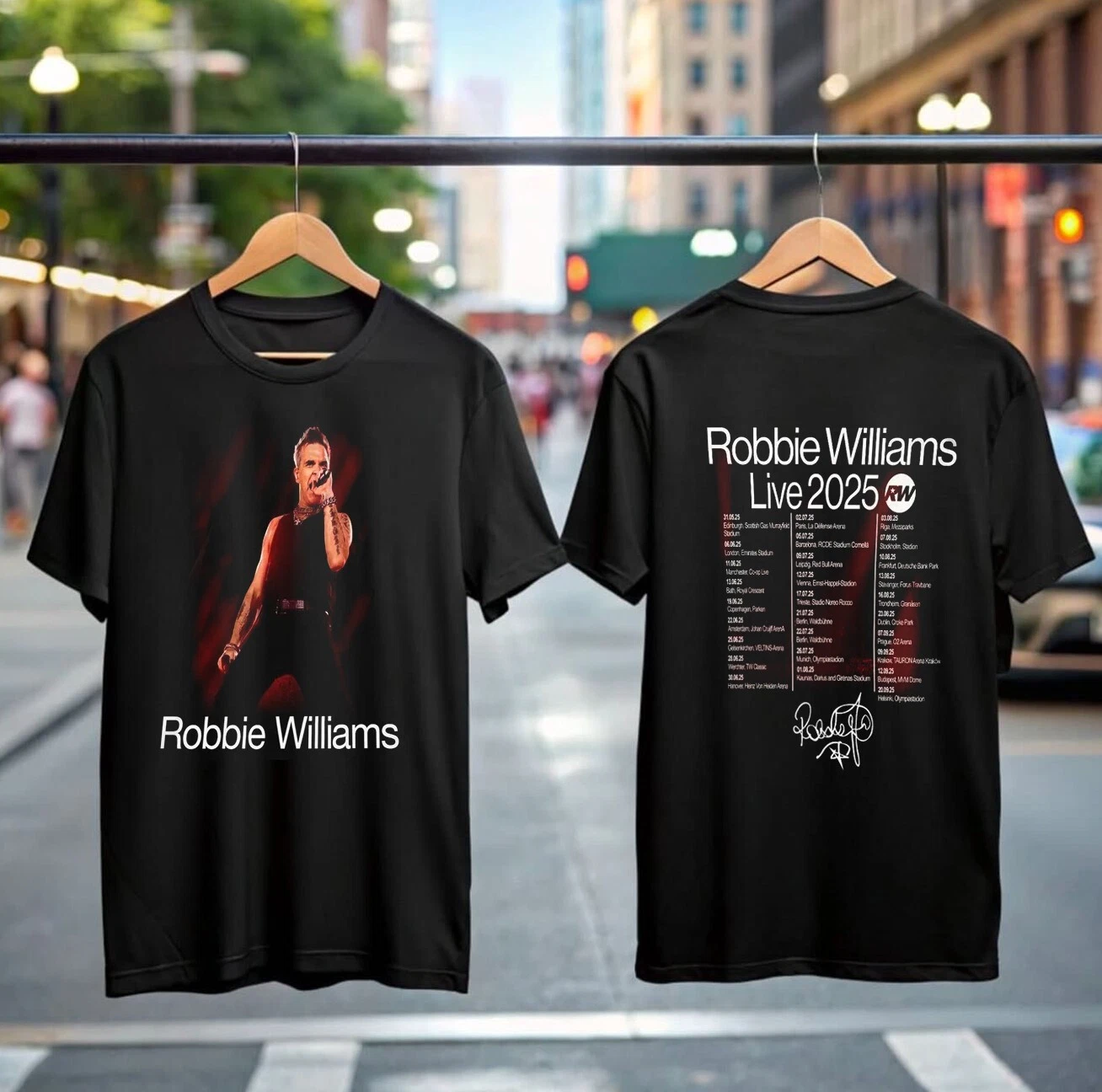 Robbie Williams Xxv Tour 2025 T-Shirt Concert Shirt Gift