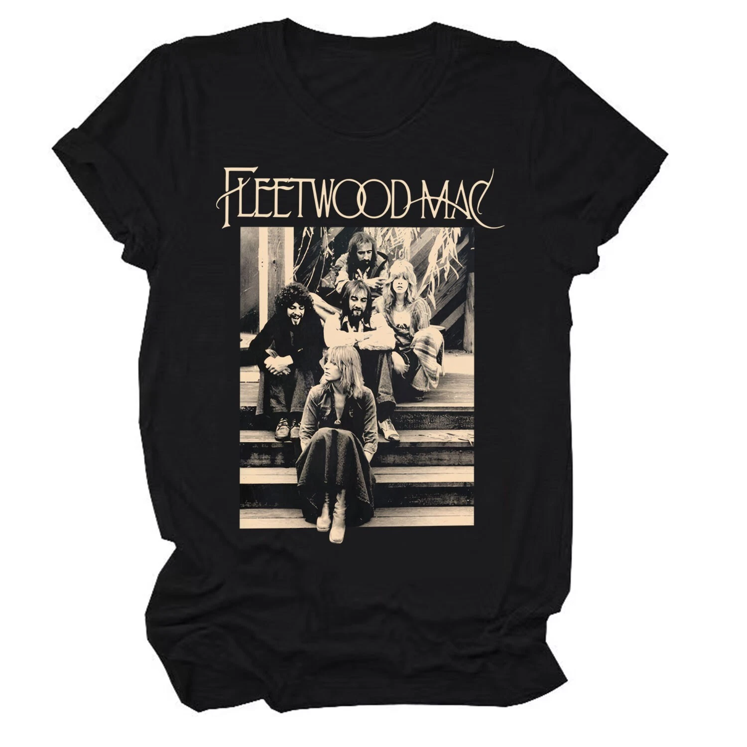 Vintage Fleetwood Mac Shirts, Fleetwood Mac Rock Band T-Shirt, 70S Rock Music