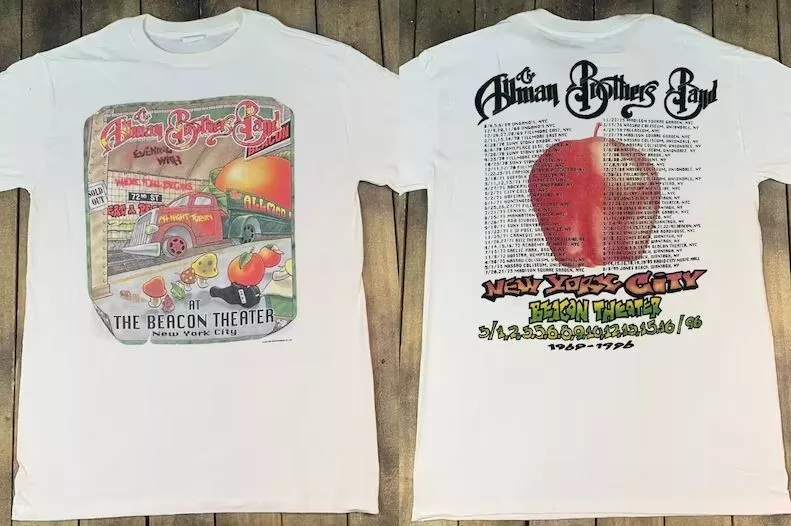 Allman Brothers Band Beacon Theater 1996 Tour T-Shirt