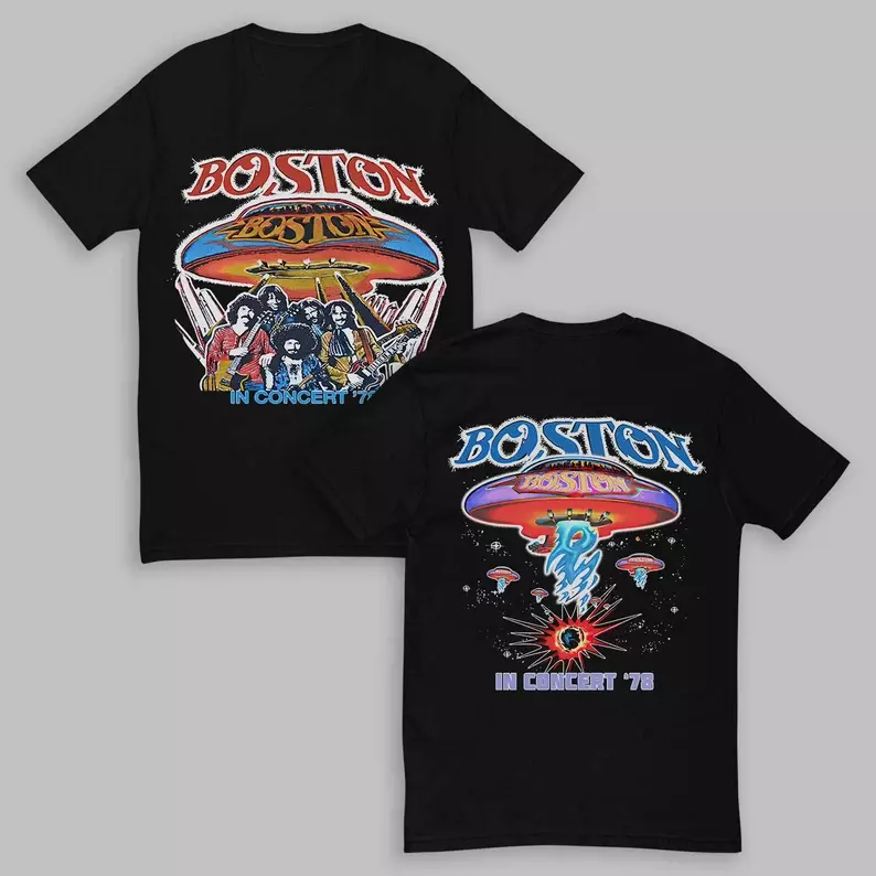 Vintage Style 1978 Boston In Concert 70'S Tour Rock Band Unisex T-Shirt