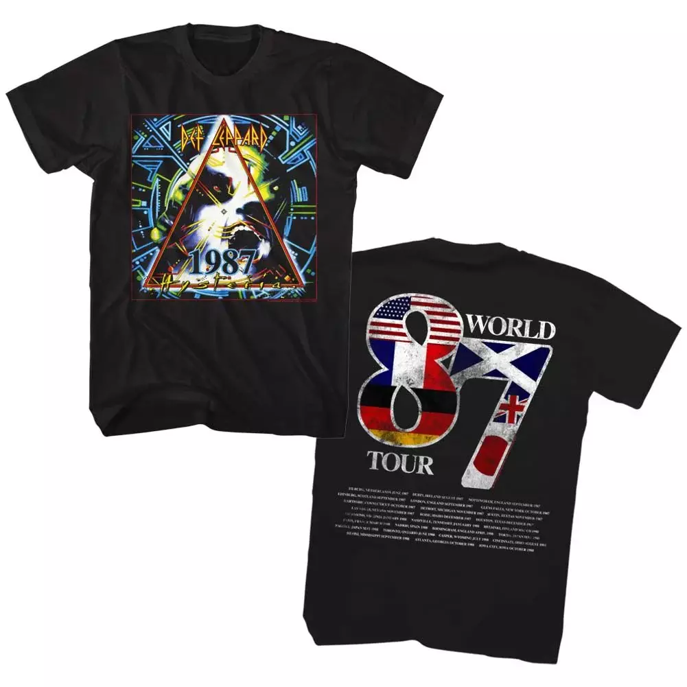 Def Leppard Eye-Catching T-Shirt, World Tour 1987