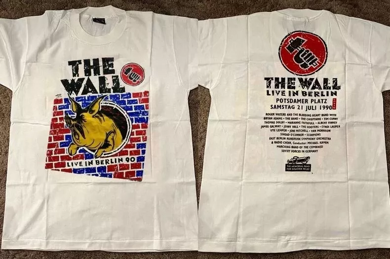 1990 The Wall Concert Pink Floyd Roger Waters Love In Berlin T-Shirt