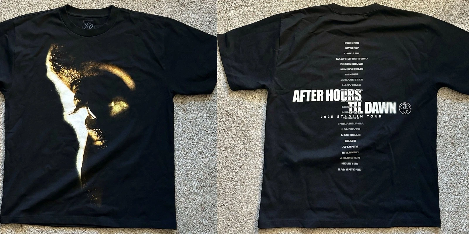 The Weeknd T-Shirt Black After Hours Til Dawn Tour 2025 Reprint