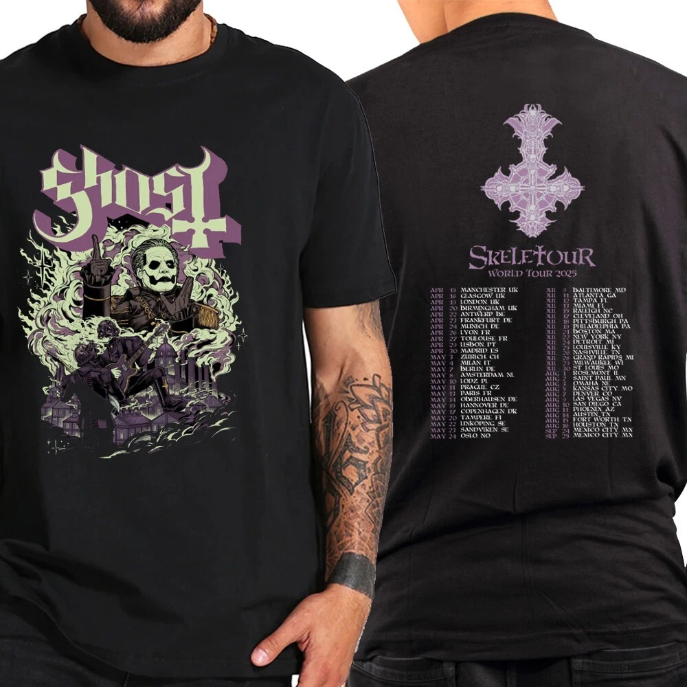 Vintage Ghost Skeletour Retro Ghost Band Tour 2025 Shirts