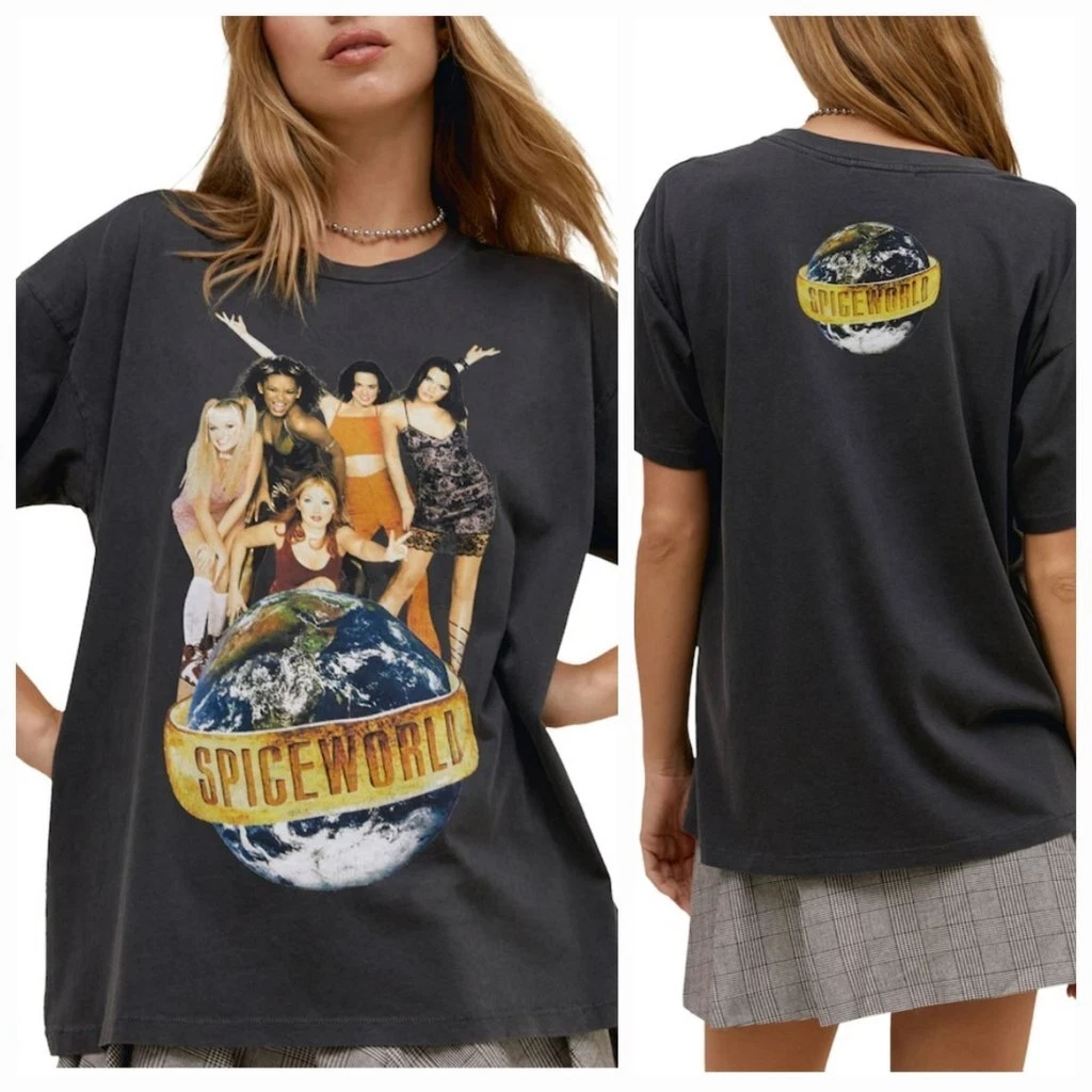 Spice Girls Spiceworld Graphic Charcoal T-Shirt