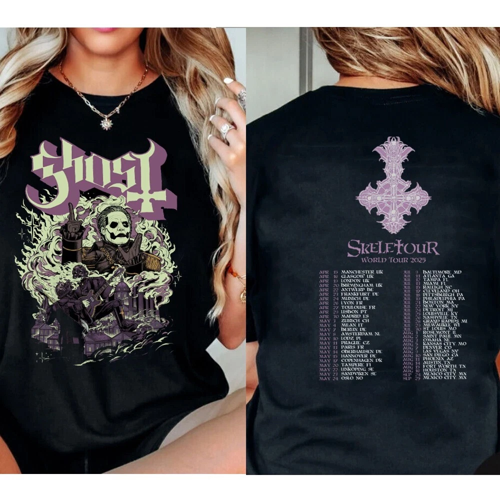 Vintage Ghost Skeletour Shirts, Retro Ghost Band Tour 2025 Shirts