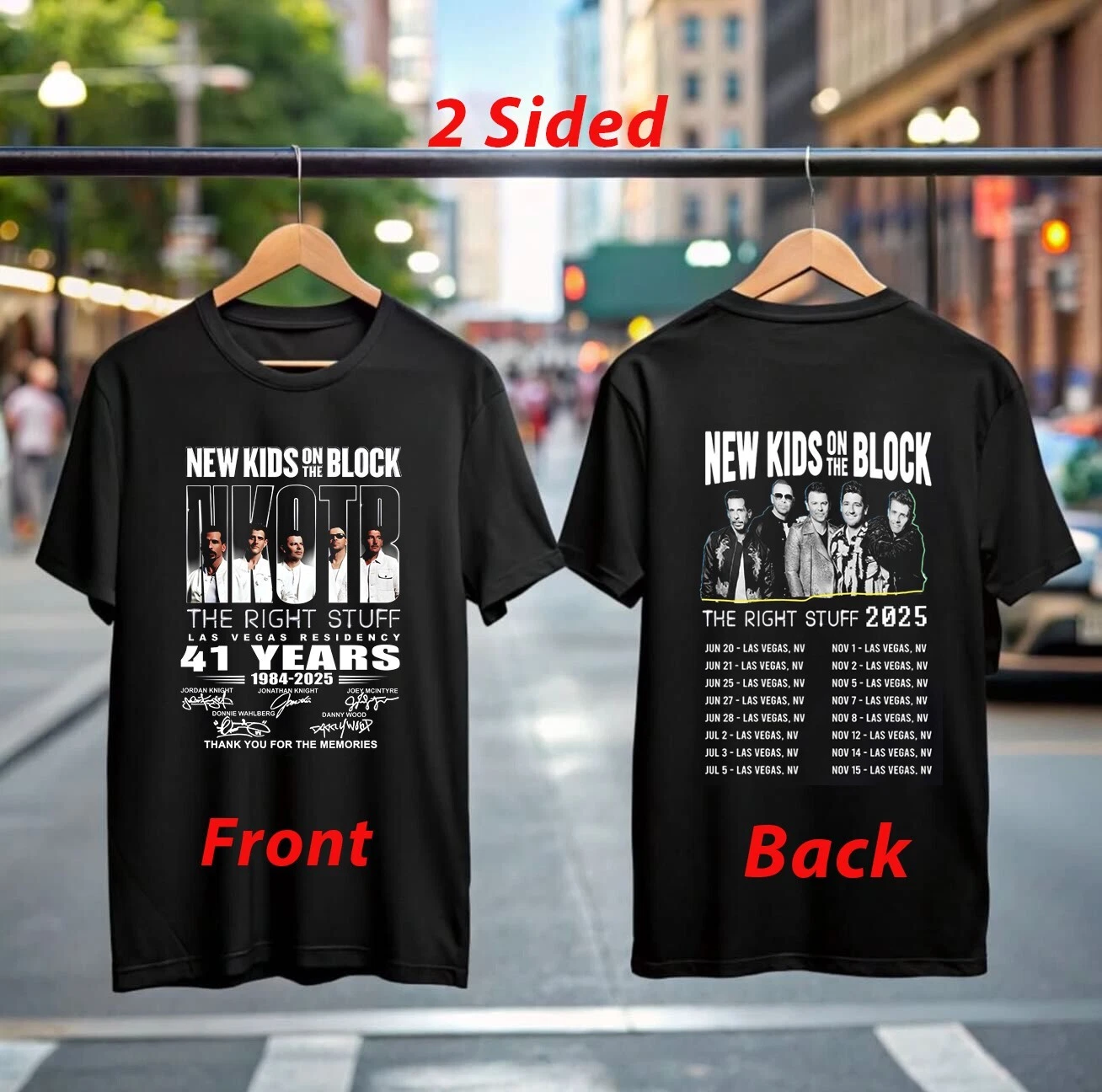 New Kids On The Block The Right Stuff Tour 2025 T-Shirt Official Concert Merch