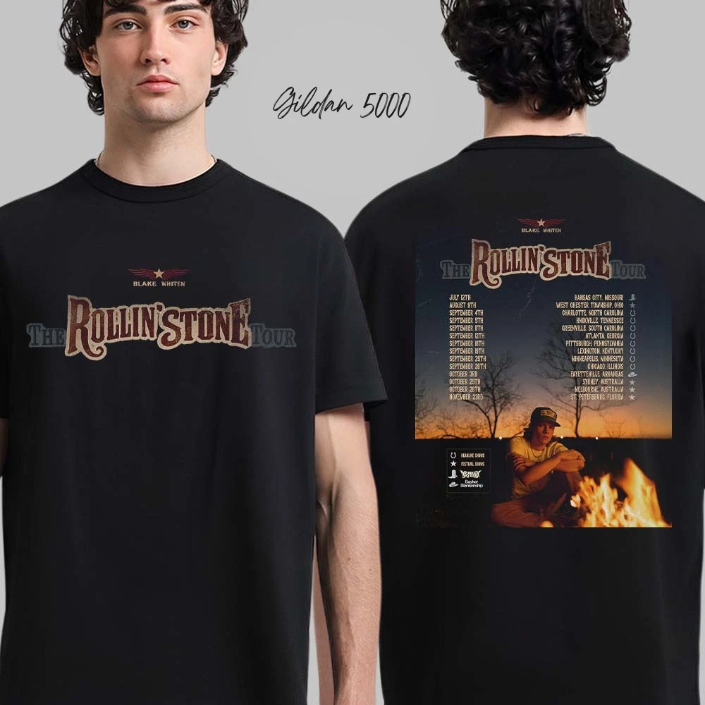 Blake Whiten The Rollin' Stone Tour 2025 T-Shirt