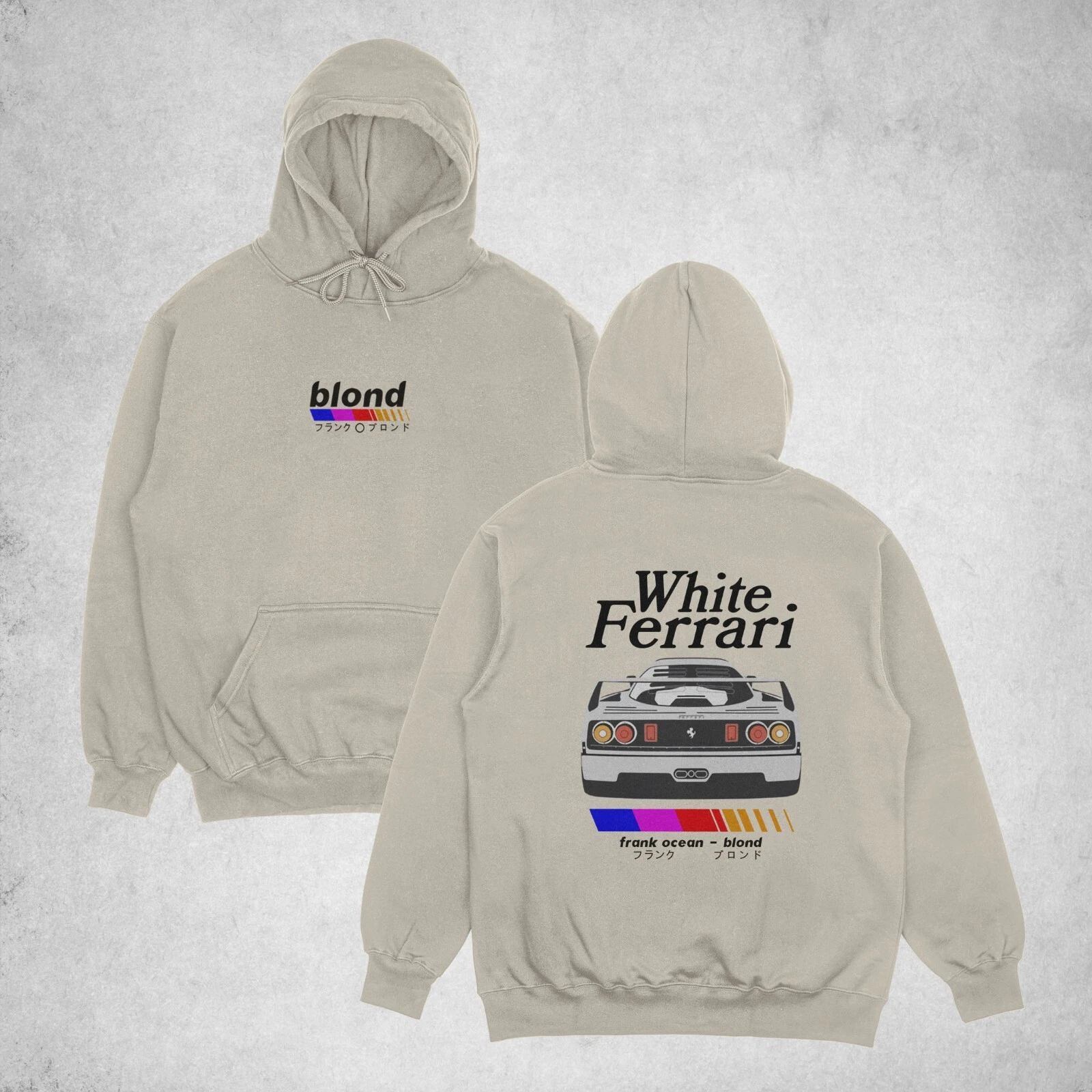 Frank Ocean Blond - White Ferrari Hoodie, Inspired Blond Album Hoodie