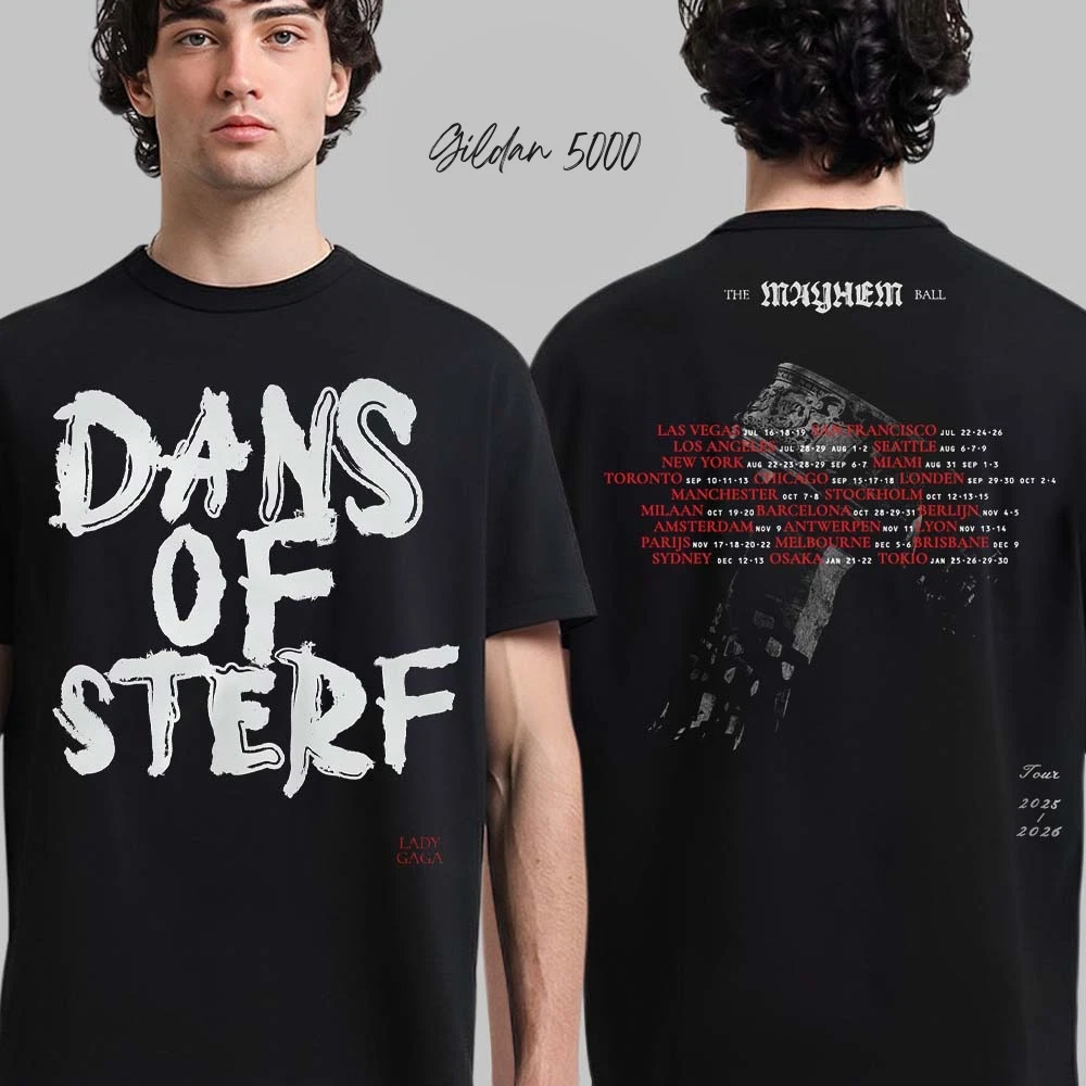 Lady Gaga The Mayhem Ball Tour 2025 2026 Exclusive Merch Dans Of Sterf T-Shirt
