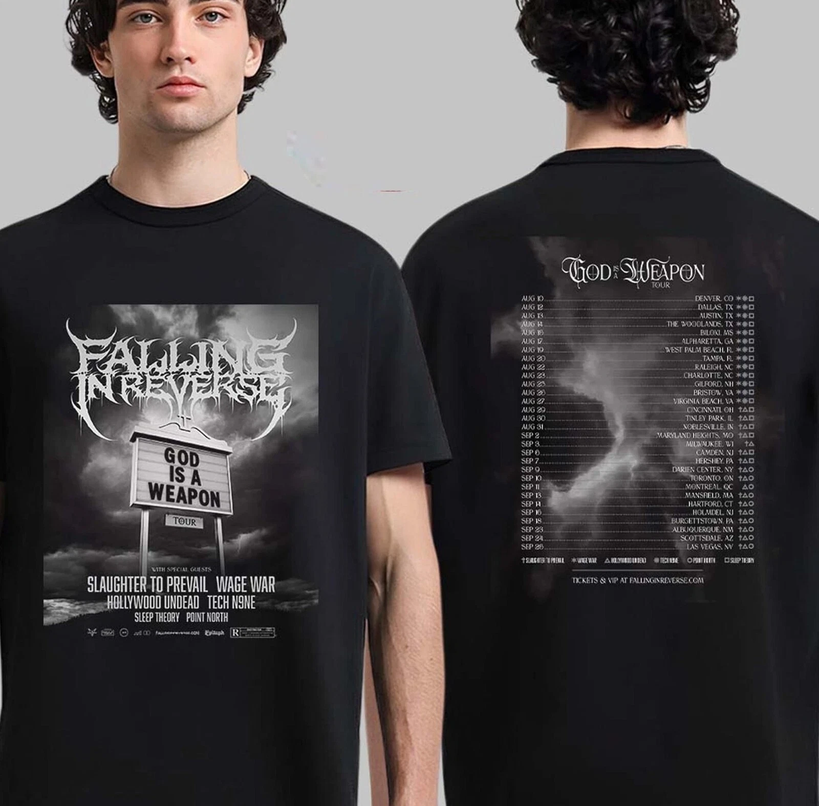 Falling In Reverse God Is A Weapon Tour 2025 Shirt