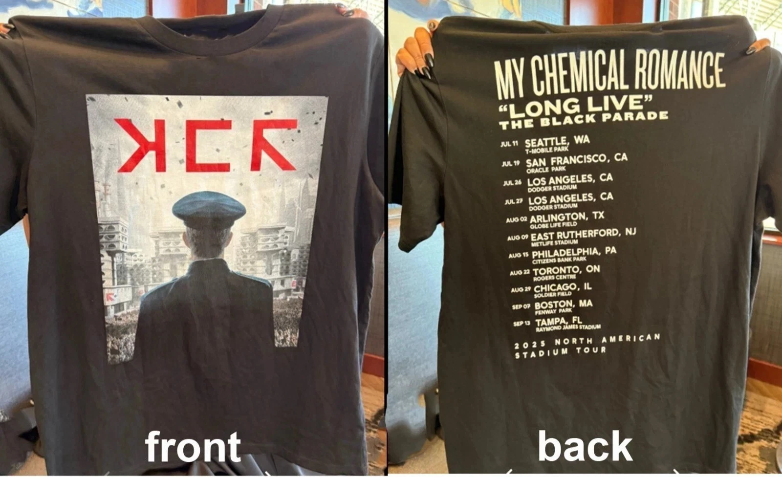 Seattle Mcr My Chemical Romance 2025 Merch Reprint T-Shirt