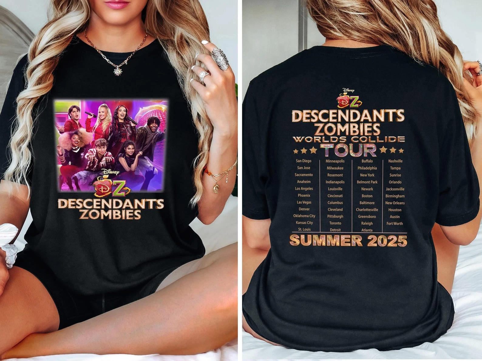 Descendants Zombies Worlds Collide Tour 2025 T-Shirt