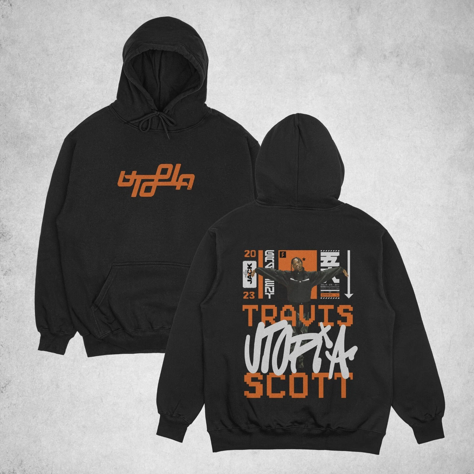Travis Scott Utopia Hoodie, Two Sided Travis Scott Utopia Album Hoodie, Unisex