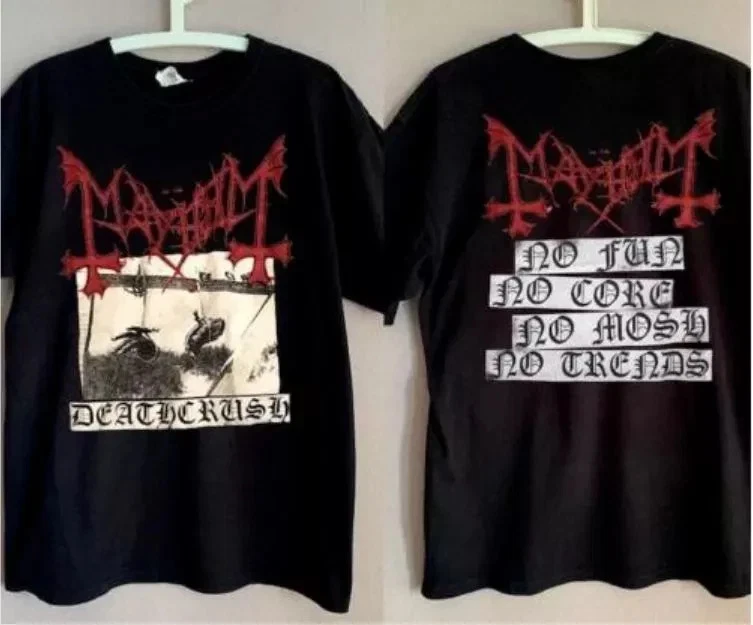 Mayhem Deathcrush Black Metal Band Shirt 90S
