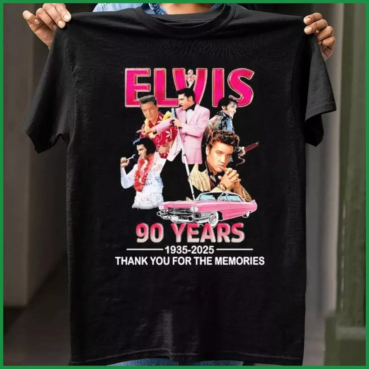 Elvis Presley 90 Years Thank You For The Memories 1935 2025 T-Shirt