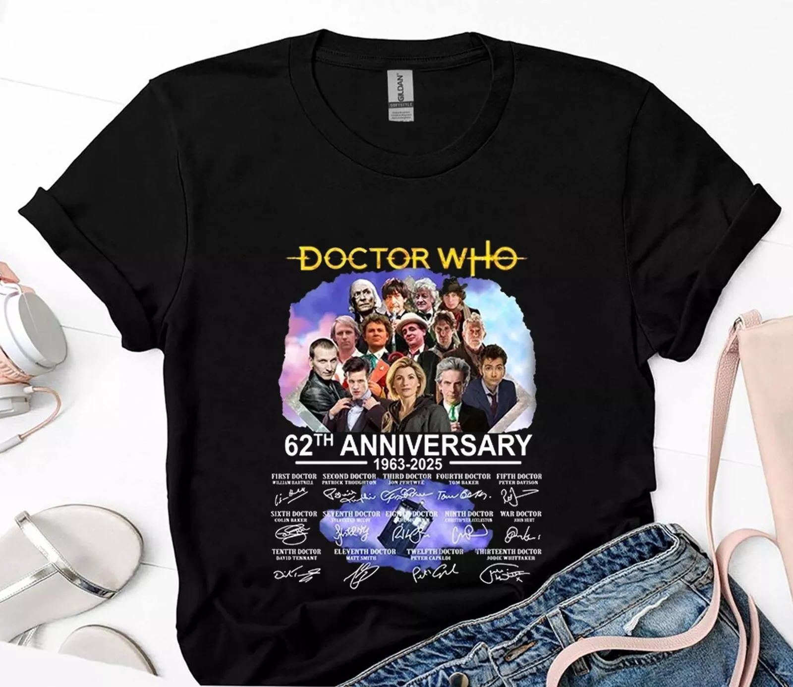 Doctor Who 62Th Anniversary 1963-2025 T-Shirt