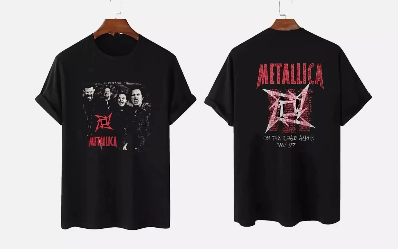 1997 Metallica On The Load Again Tour Black T-Shirt
