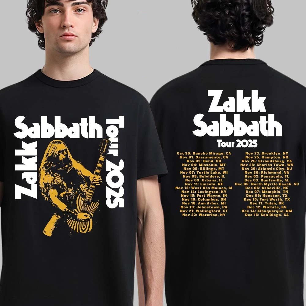 Zakk Sabbath Tour 2025 North American Cities Dates Two Sided T-Shirt