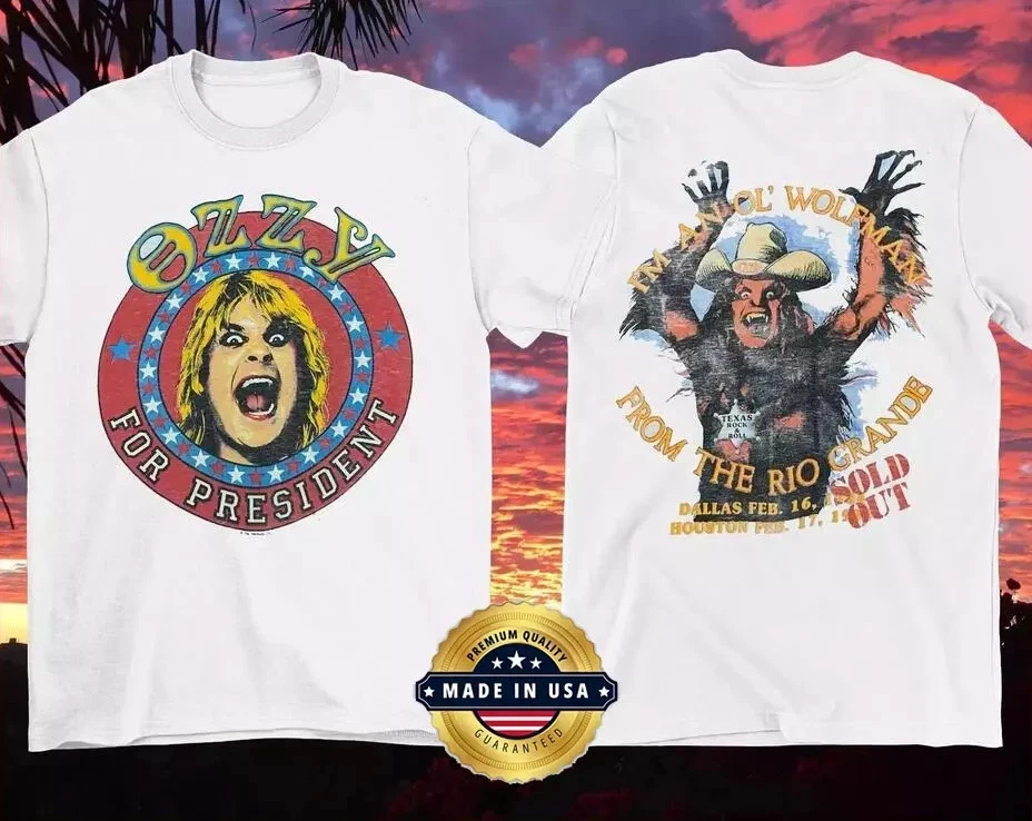 Ozzy Osbourne For President White T-Shirt