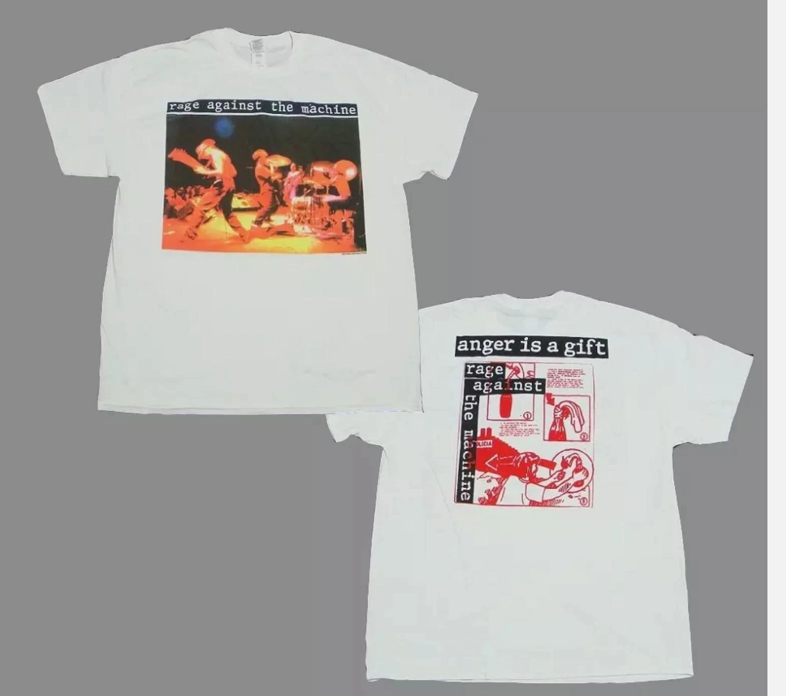 Shirt Rage Against The Machine Anger Gift White Shirt