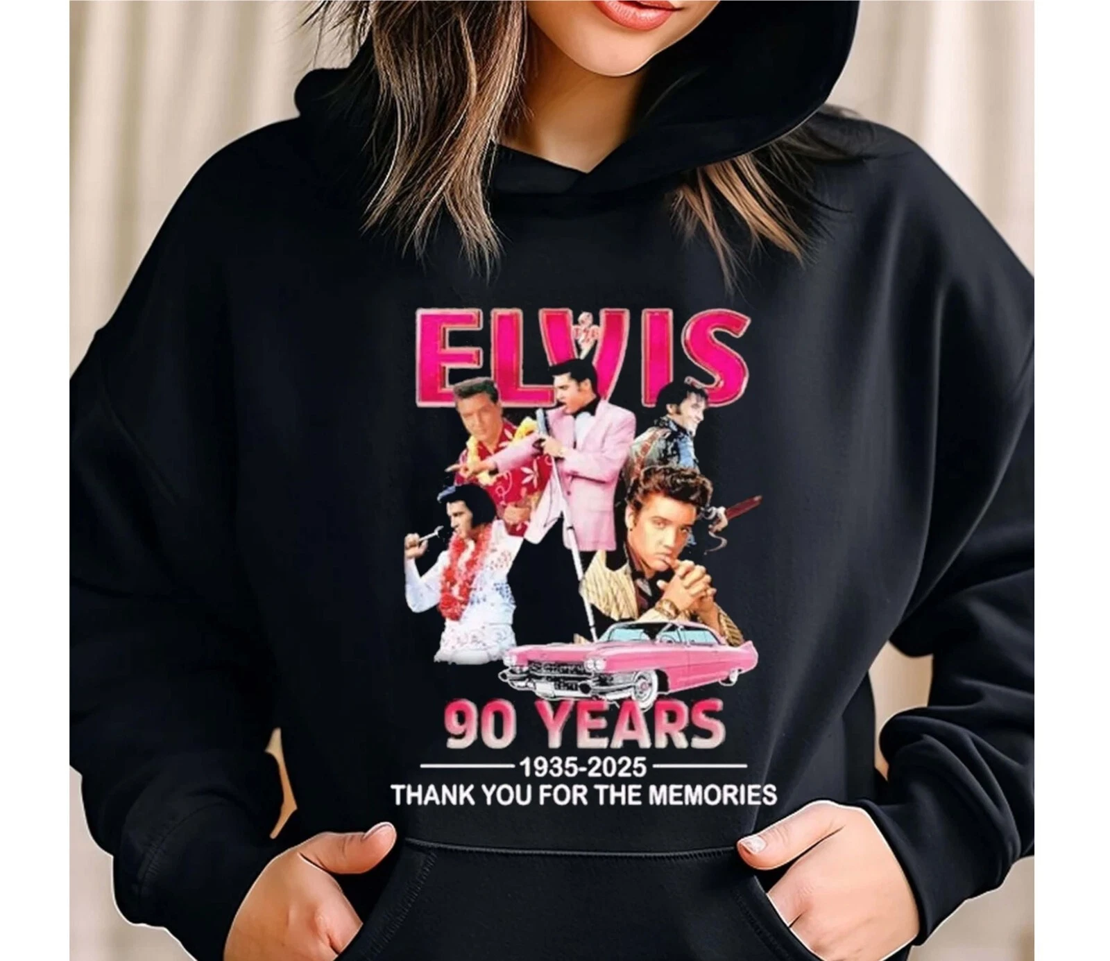 Elvis Presley 90 Years Thank You For The Memories 1935 2025 Hoodie