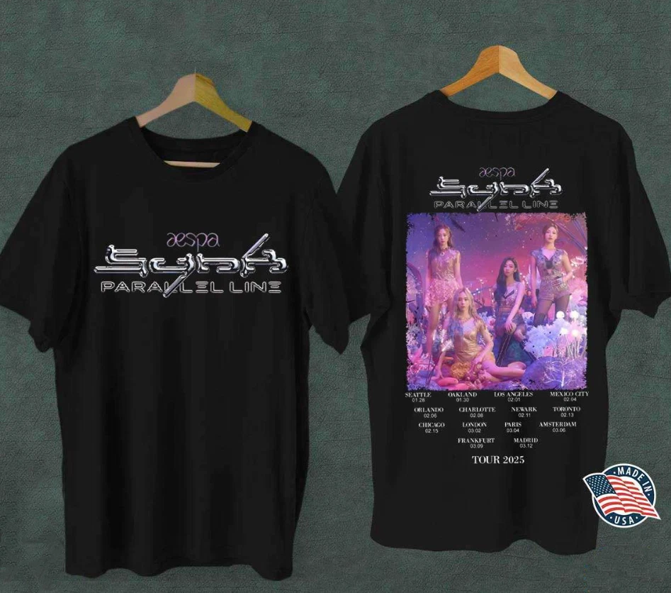 Aespa Synk Parallel Line World Tour 2025 T-Shirt