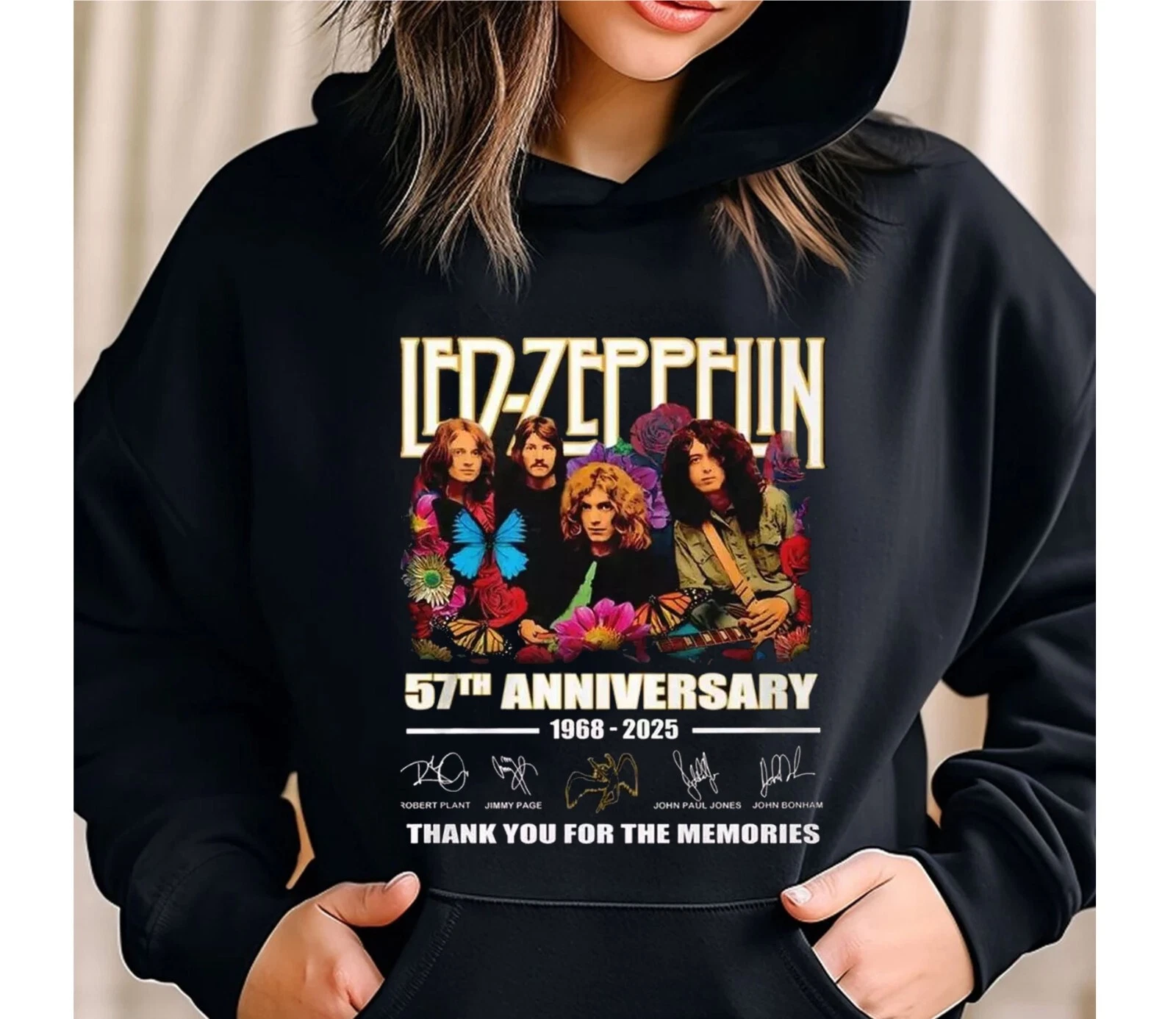 Led Zeppelin 57Th Anniversary 1968-2025 Hoodie