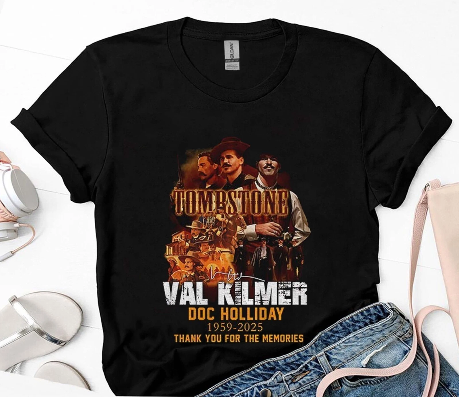Val Kilmer Doc Holliday 1959 2025 Thank You For The Memories T-Shirt