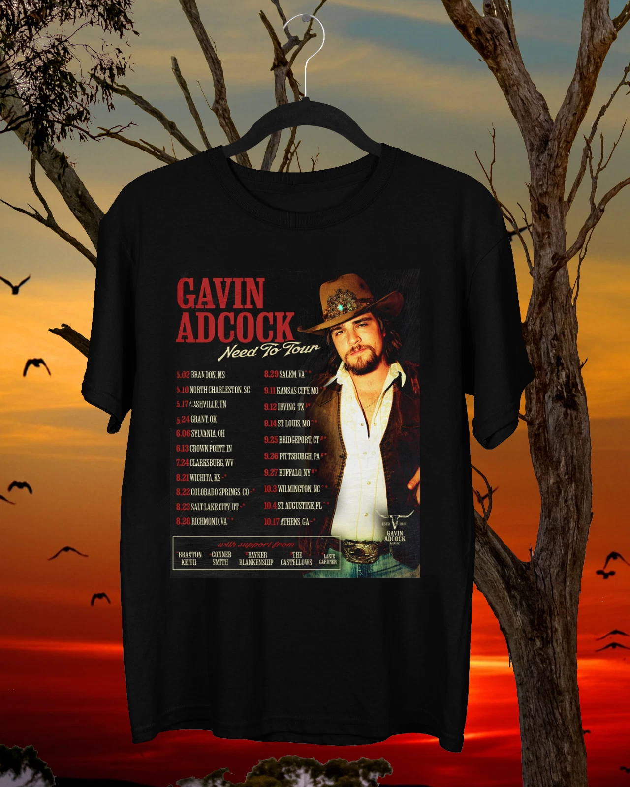 Gavin Adcock Tour 2025 Gift For Fan T-Shirt