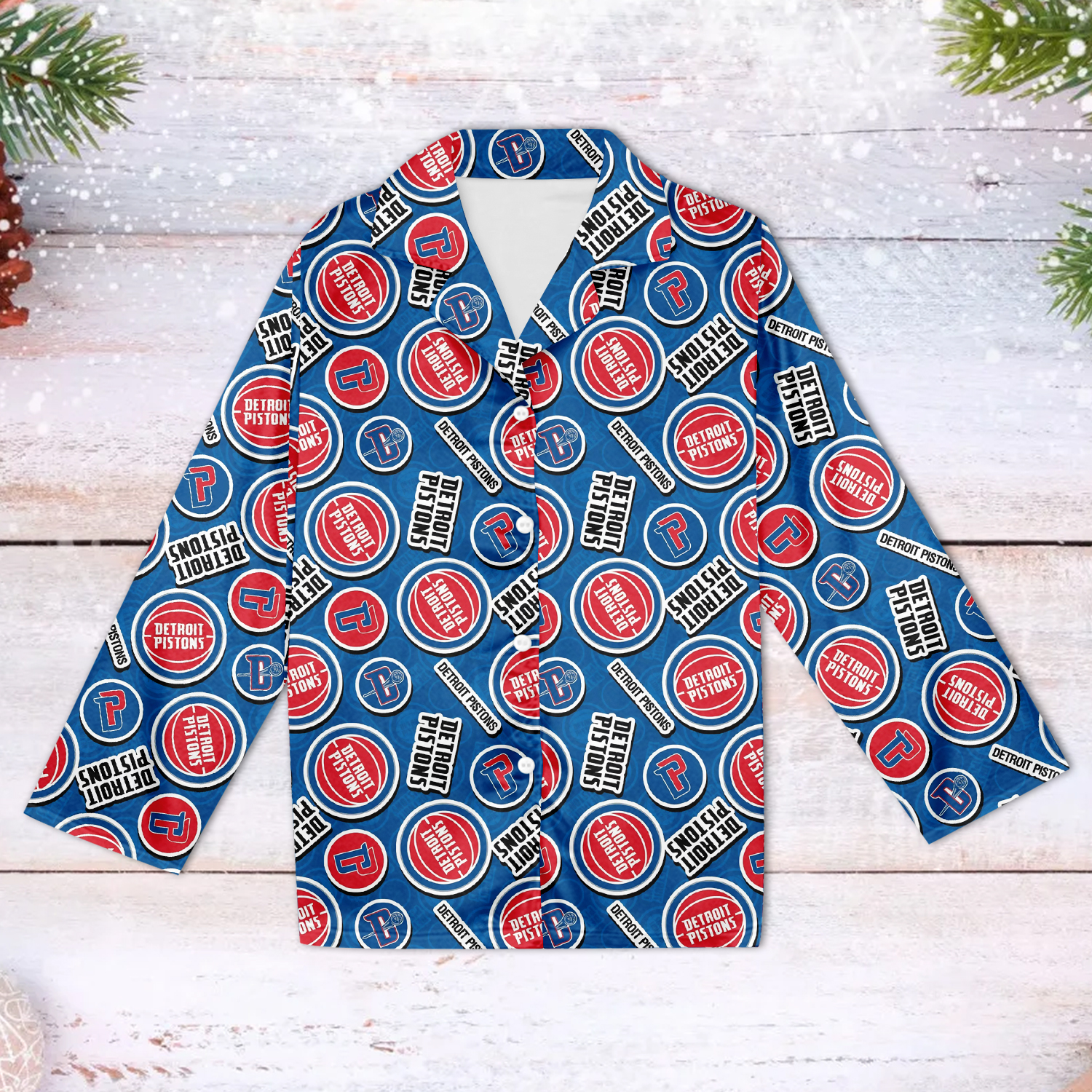 Detroit Pistons Family Matching Pajama Set 