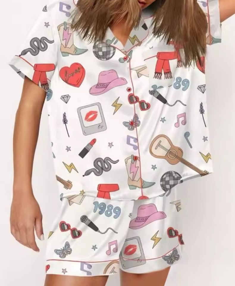 The Eras Tour Pajama Set With Pocket - Taylor Inspired Pyjamas Set