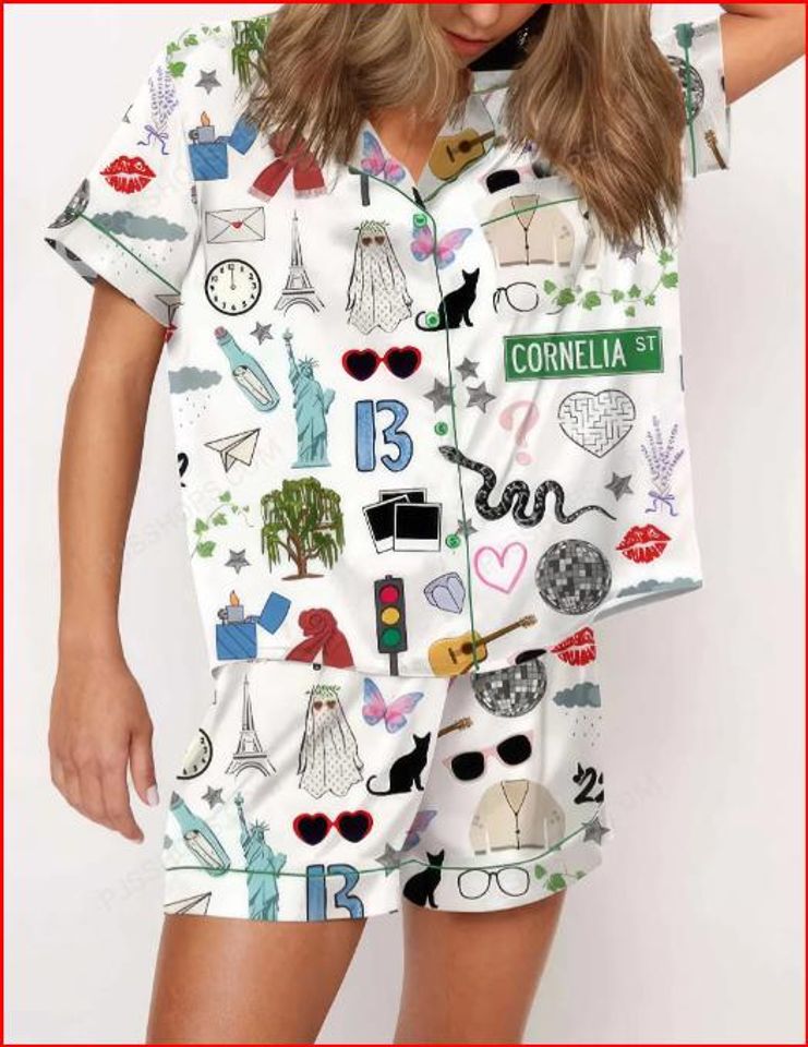 Taylor Street Graphic Printed Pajama Set
