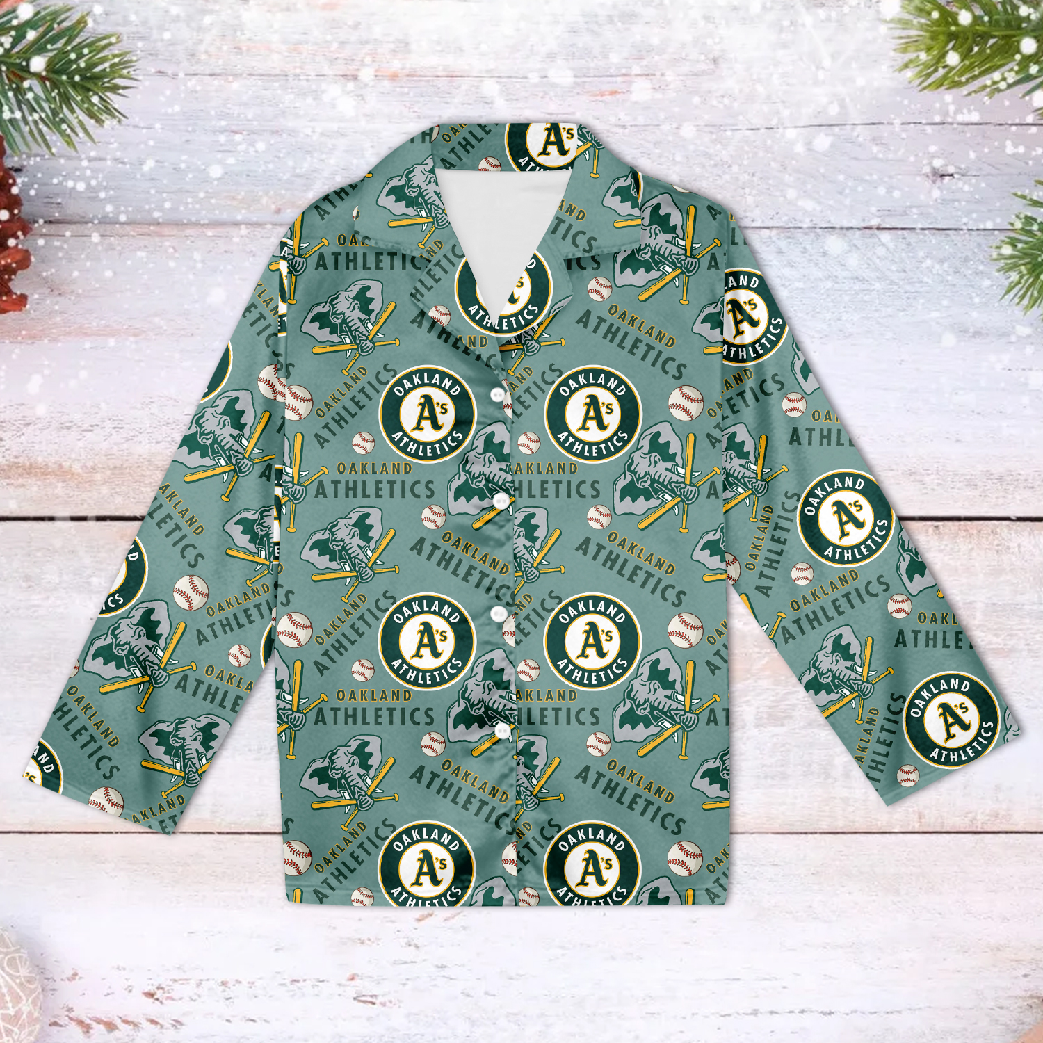 Oakland Athletics Family Matching Pajama Set 