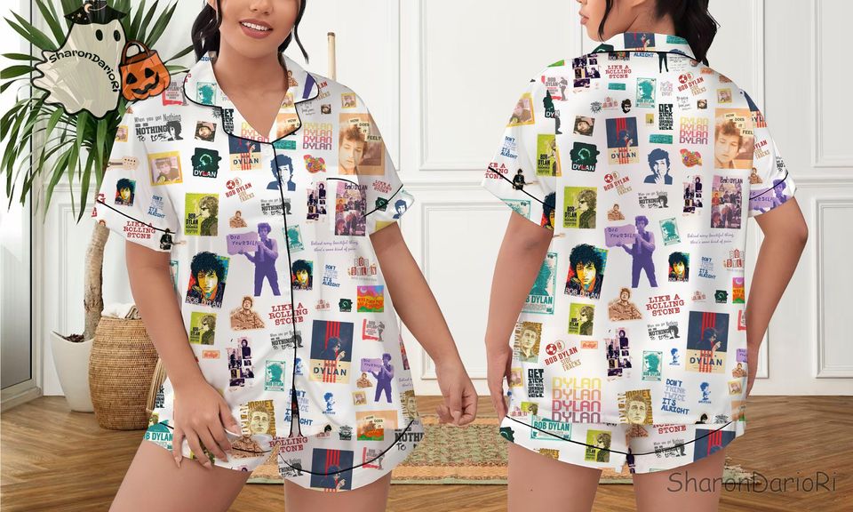 Coraline Spooky Movie Retro Coraline Doll Midnight Vintage Horror Cartoon Tee Gift For Fan Sleepwear Pajama Set